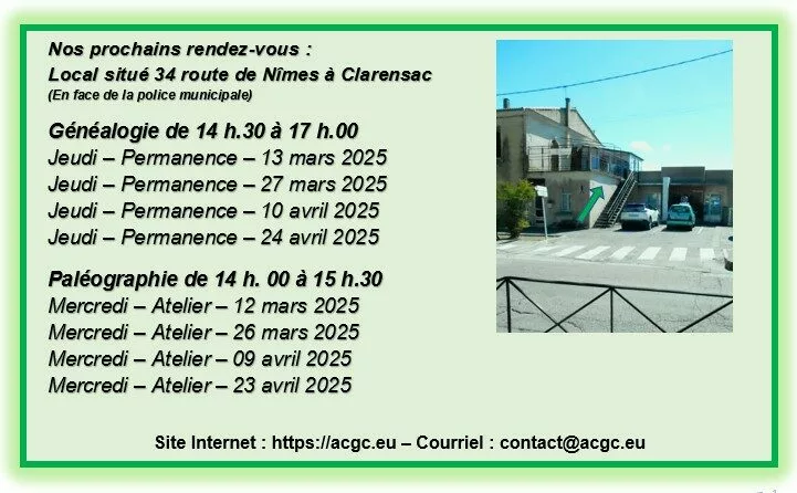 Calendrier mars avril 2025