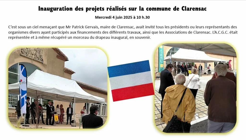 Inauguration clarensac photo pour site