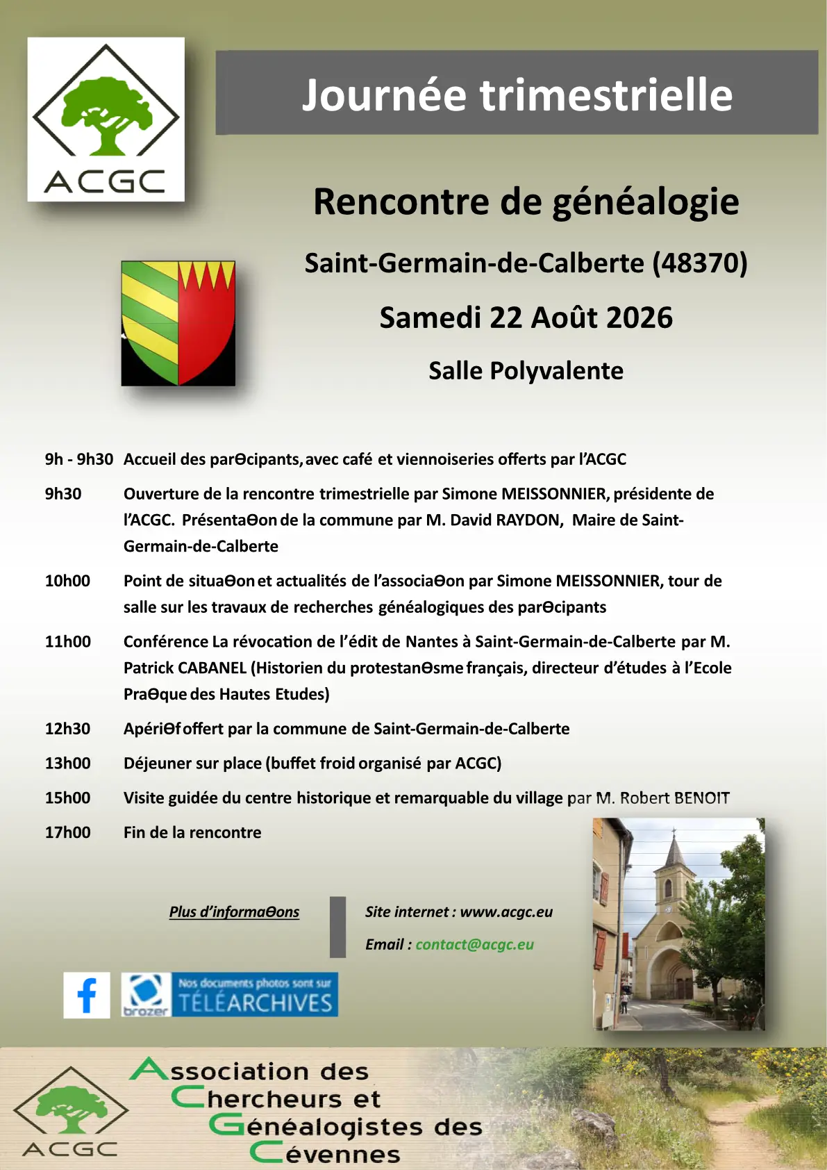 Affiche détaillée St Germain de Calberte
