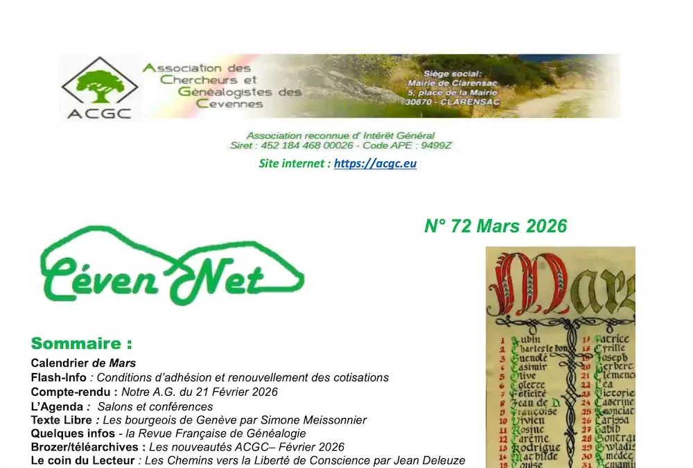 Céven&rsquo;Net N°72 mars 2026