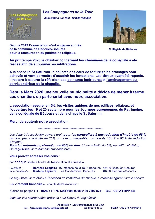 Appel aux Dons pour Bédoués