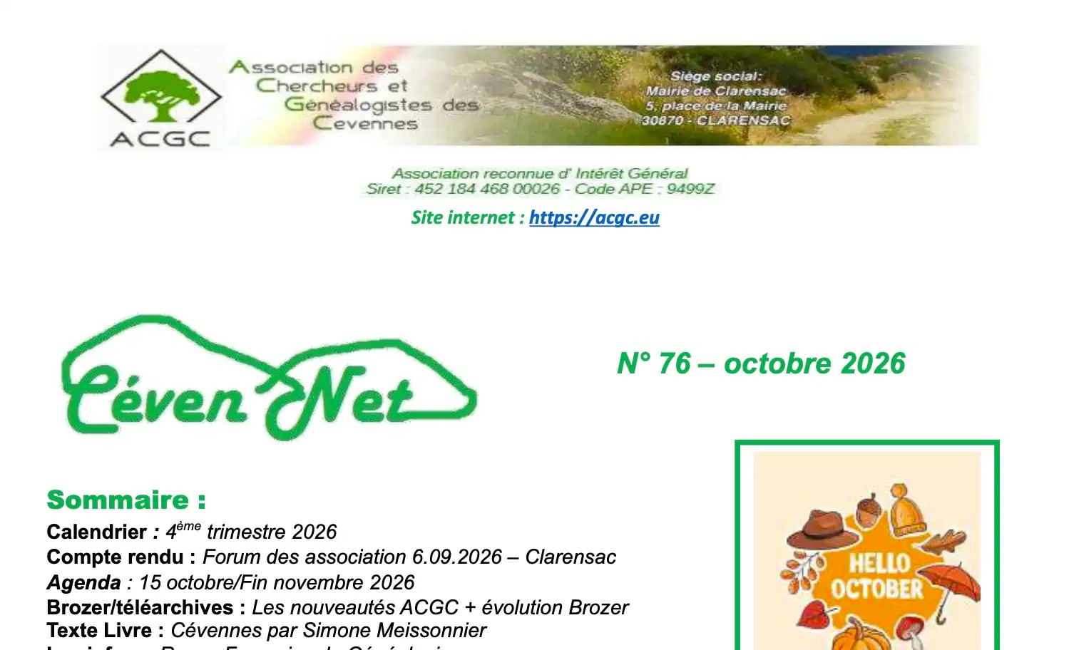 76 otobre novembre2026